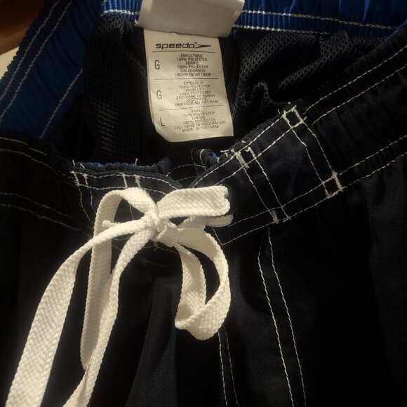 Men's Speedo Navy Blue Board Shorts Size Large - Picture 4 of 7